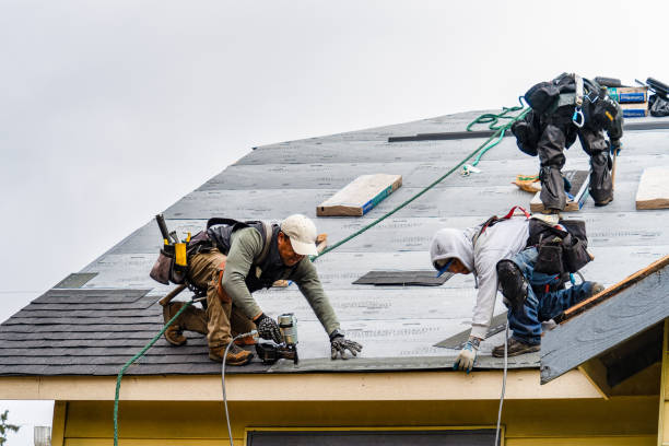 Professional Gutter Installation technician working in Cowiche, WA